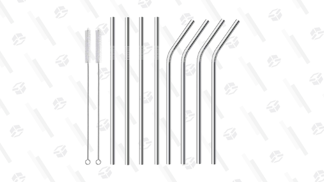 Stainless Steel Straws Set of 8 | $4 | Amazon | Use code 3R2NCA2P